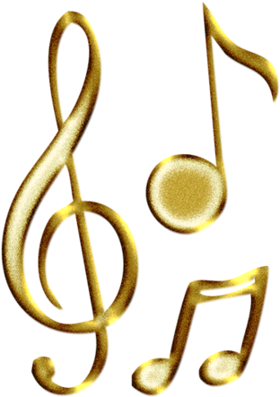 Gold Music Notes Transparent Background (333x500)