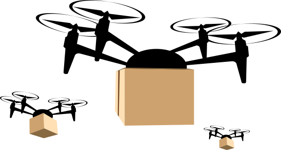 Across The Supply Chain - Delivery Drone Icon (574x308)