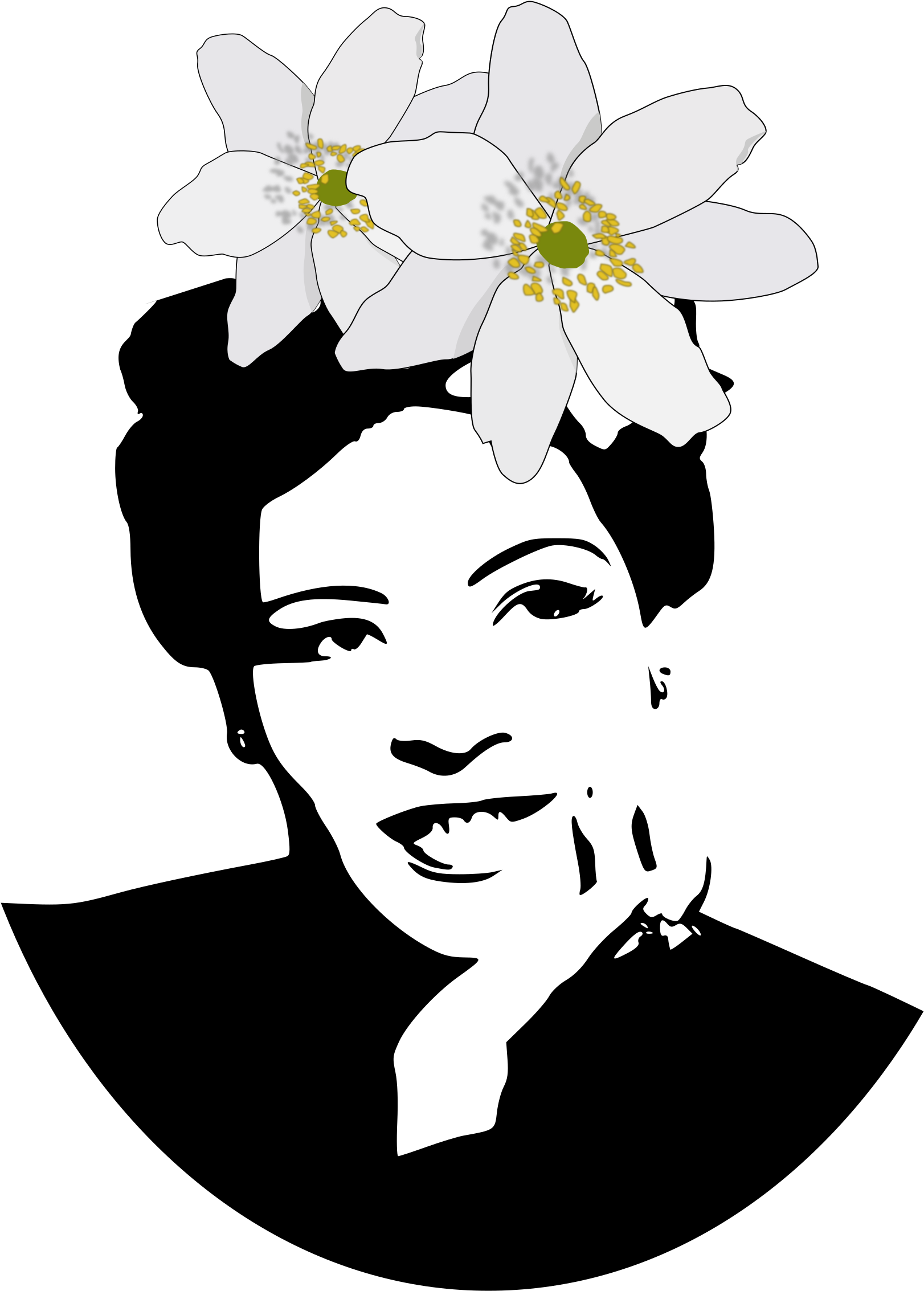 Inspiration Famous People Clip Art Medium Size - Billie Holiday Png (1697x2400)