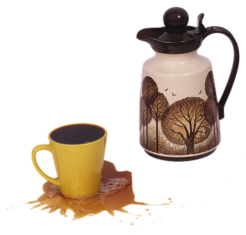 Xícara De Café, Pote De Café - Stain (356x340)