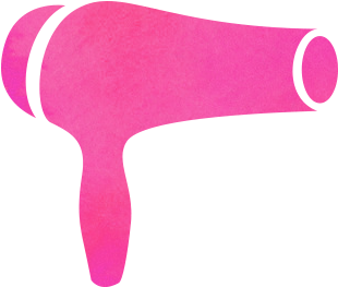 Hair And Blow Out Services - Pink Blow Dryer Clipart (600x304)