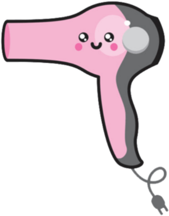 Kawaii Hair Dryer By Sauki-princess - Clip Art (600x507)