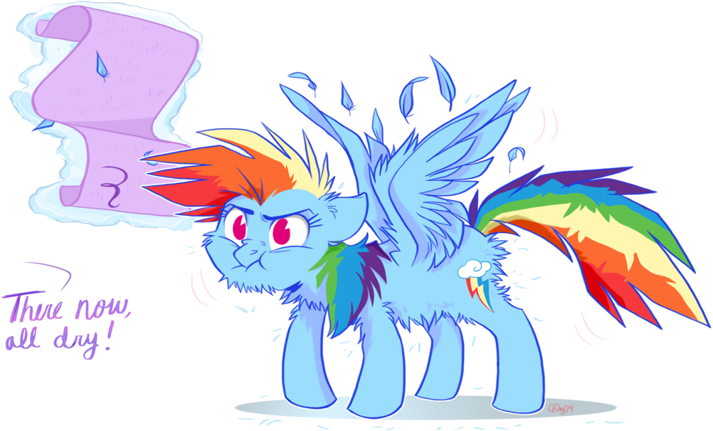 Dry Rainbow By Graystripe64 - Rainbow Dash Messy Hair (1024x677)
