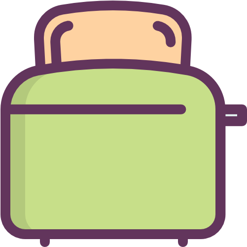 Toaster, Toasting, Cooking, Bread, Kitchen Icon - Kitchen (512x512)