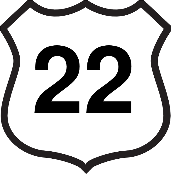 22 Clipart - Route 22 (582x597)