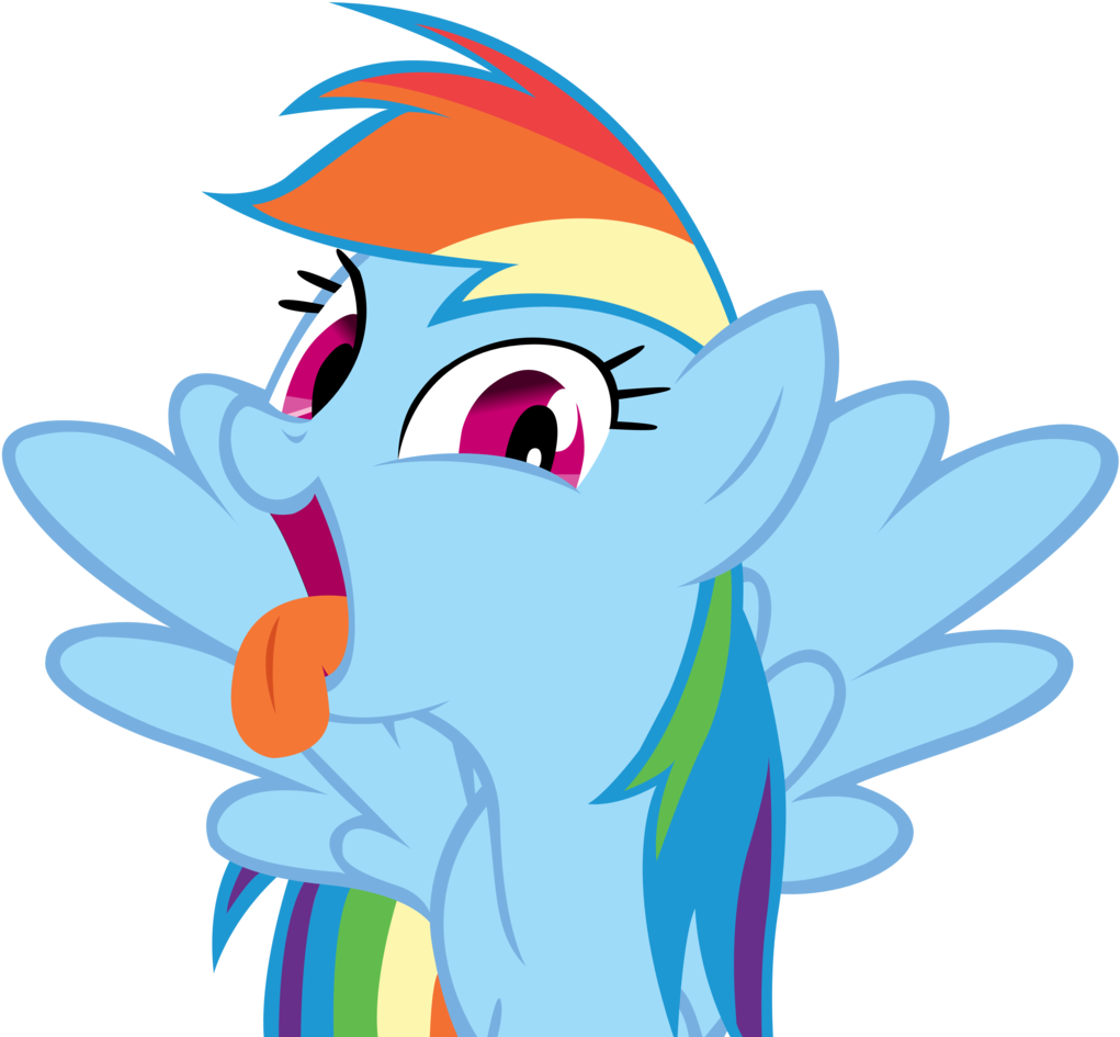 Rainbow Dash Making A Silly Face By Internetianer - Mlp Rainbow Dash Silly Face (1024x1033)