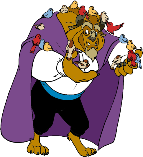 The Beast And The Prince - Beauty And The Beast Beast Bird (500x544)