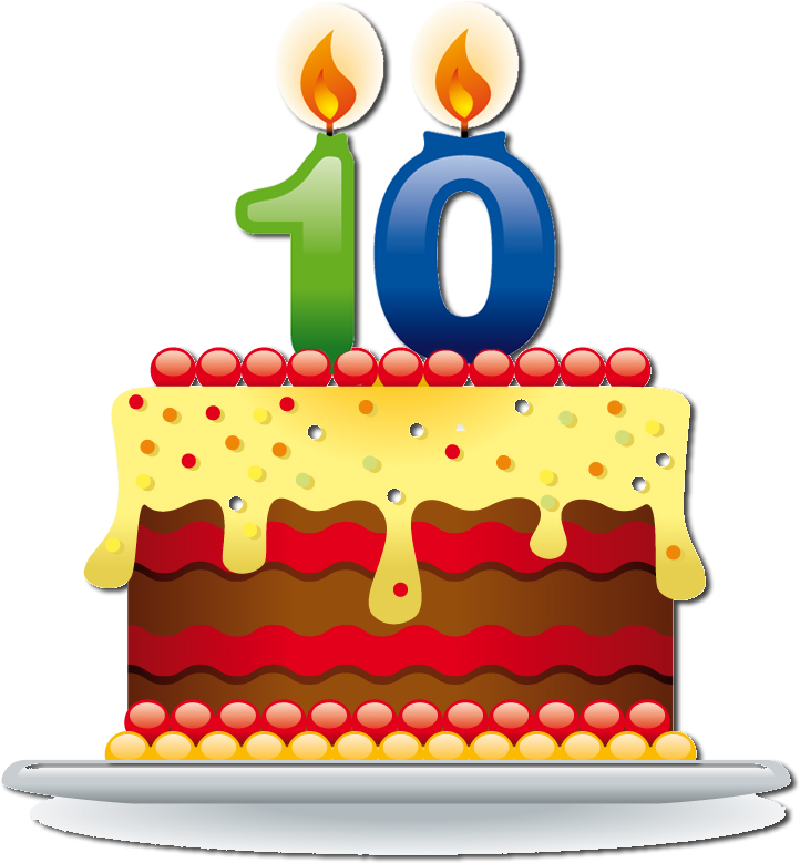 Good Th Birthday Cake Clip Art Birthday Cake Clipart - 10 Birthday Cake Png (742x800)
