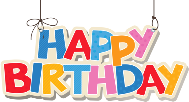 Happy Birthday Cupcakes Clipart - Happy Birthday Text Png (640x360)