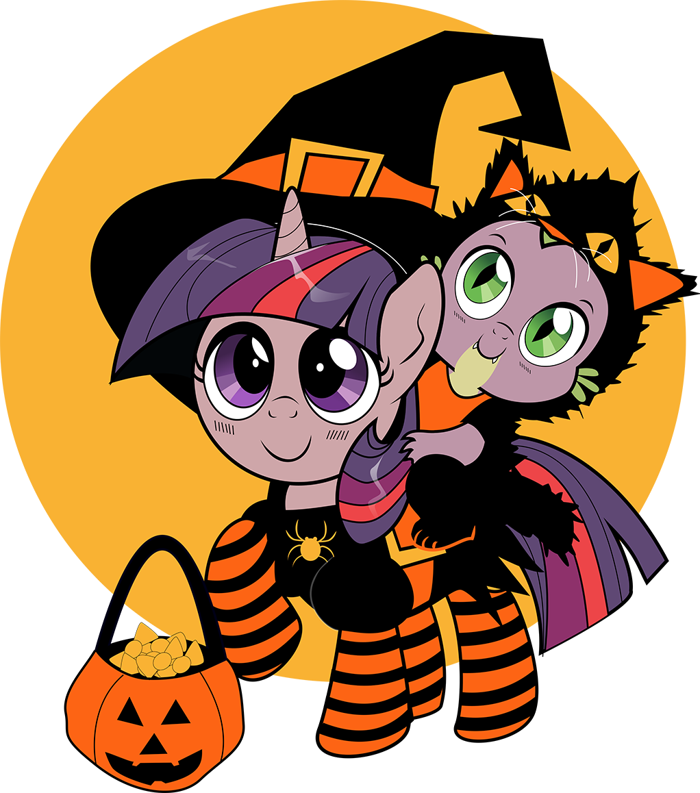 The Witch And Her Black Cat By Dsana - My Little Pony: Friendship Is Magic (1022x1158)