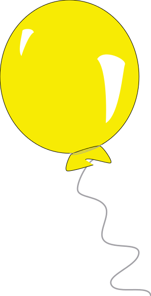 Yellow Balloon Clipart Free Clipart Images - Yellow Balloon Transparent Background (304x596)