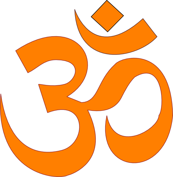 Ohm Art - Om Symbol Orange (582x596)