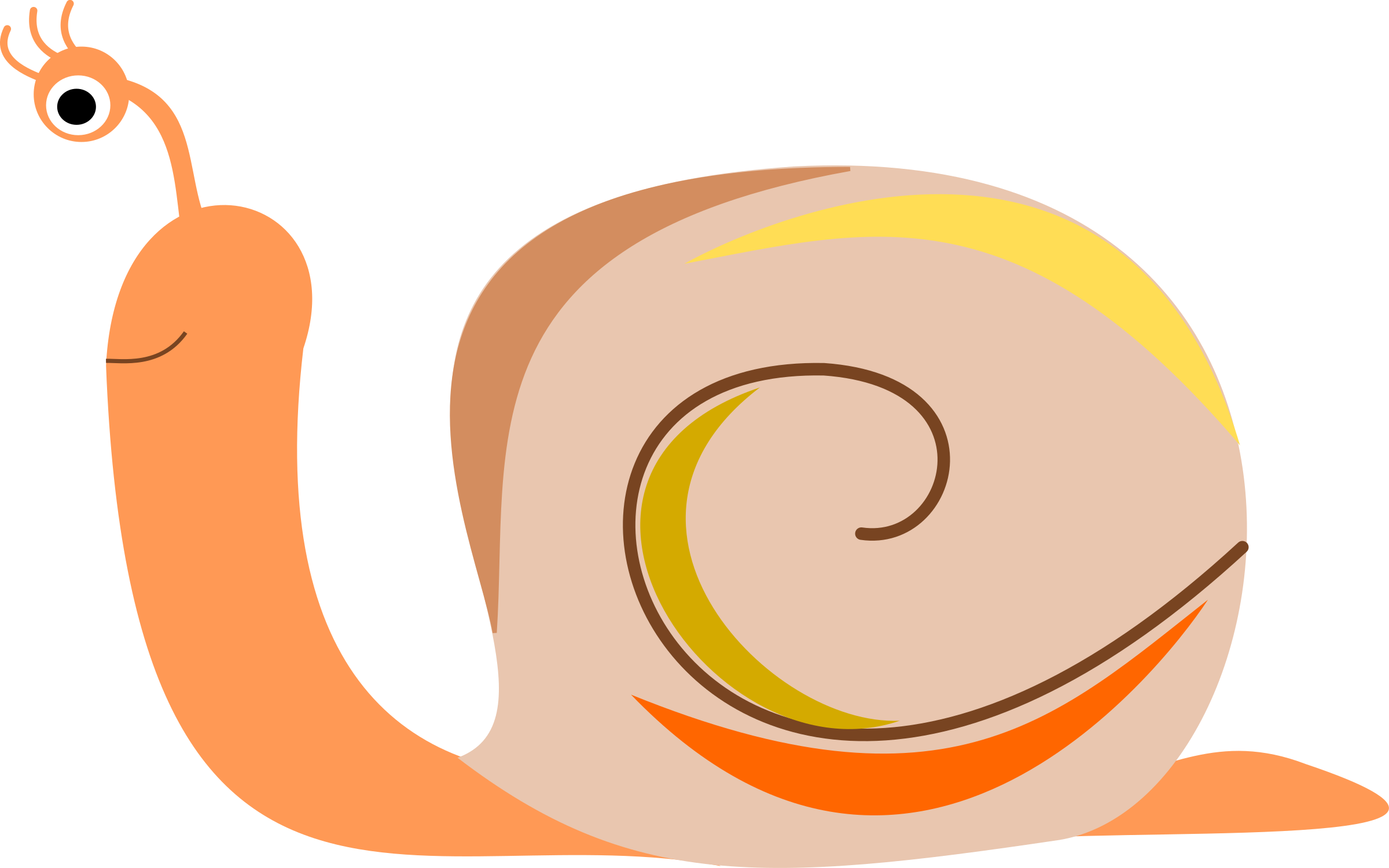 Cartoon Snails 12, Buy Clip Art - Snail Clip Art (2400x1501)