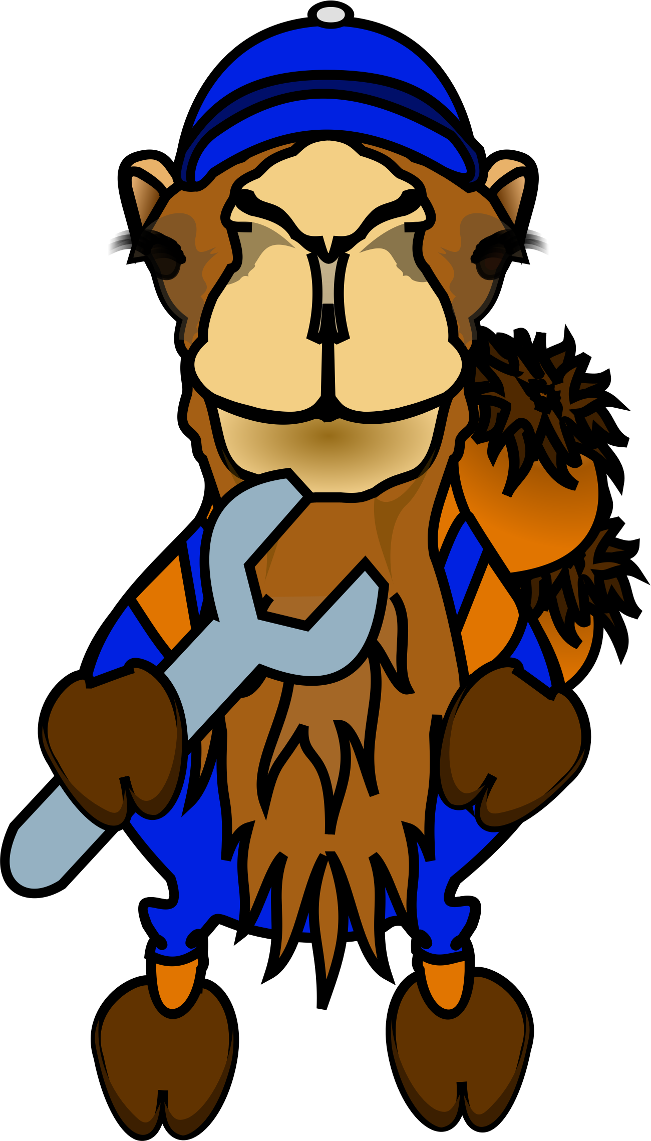 Free Nut Free Man With Mechanic Arms Free Comic Camel - Funny Cartoon Camel Oval Ornament (1300x2278)