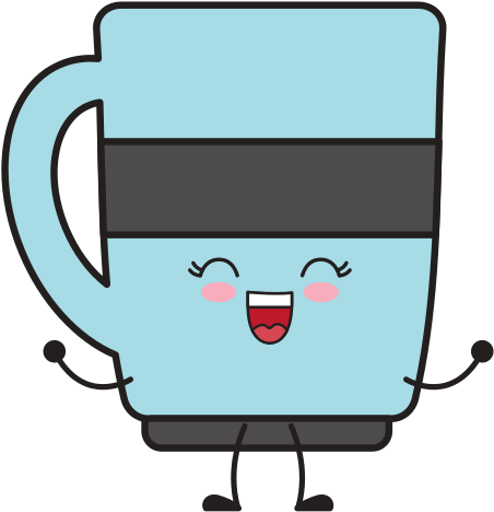 Kawaii Coffee Cup Icon - Vector Graphics (550x550)