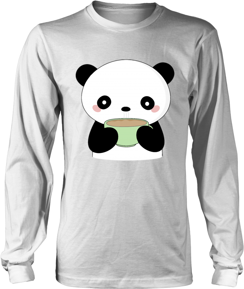 Kawaii Coffee Panda T-shirt - Amir Khan 'king Khan' (1000x1000)