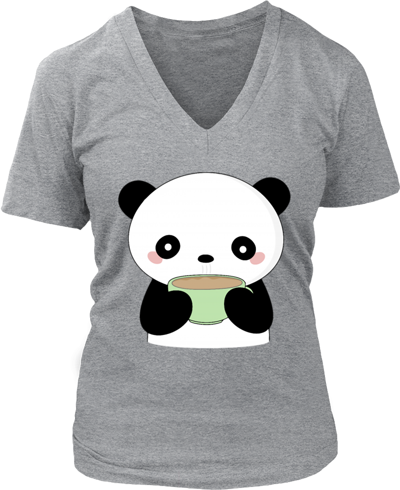 Kawaii Coffee Panda T-shirt - Funny Horse Sayings T Shirts (1000x1000)