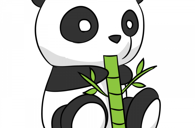 Cute Drawing Images - Draw A Cute Panda (640x420)