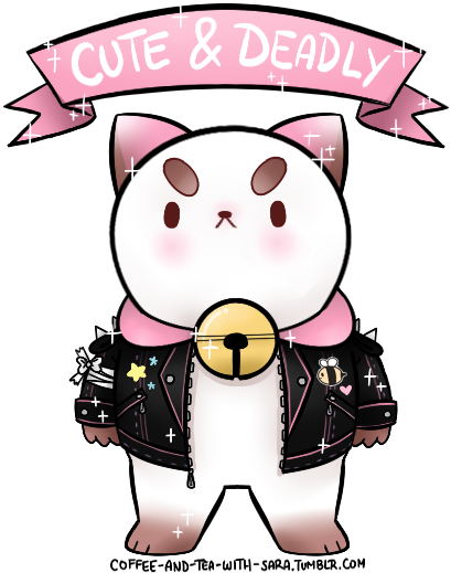 ✿ Damn It ✿ - Puppycat With Leather Jacket (447x540)