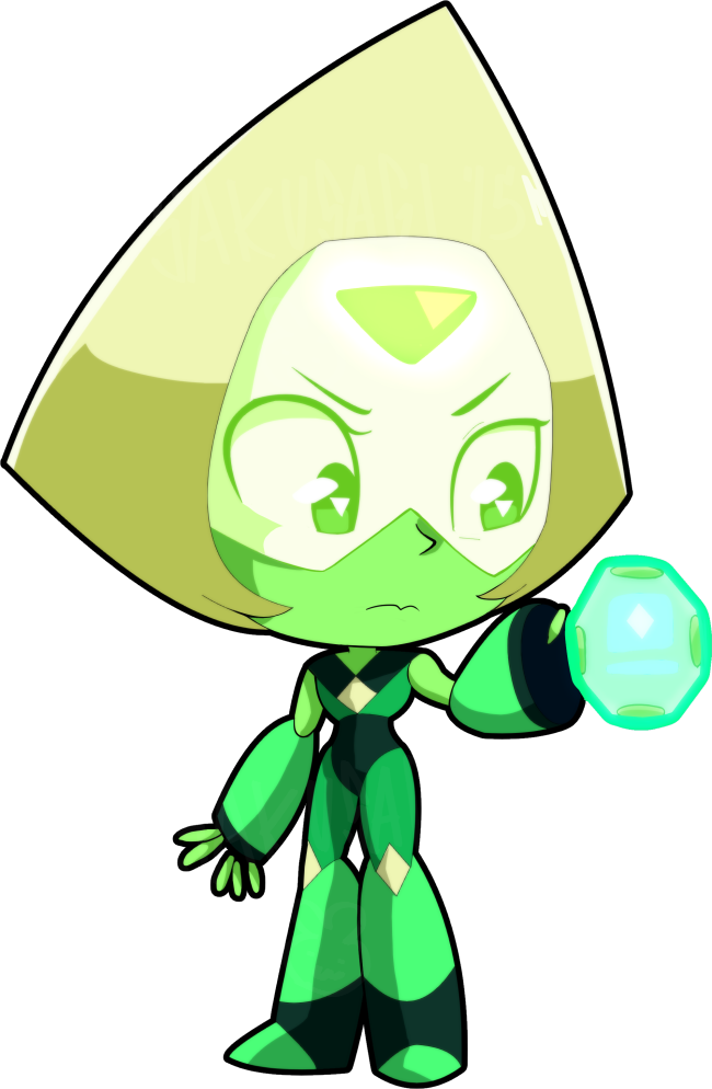 Chibi Su Peridot By Sakusagi - Steven Universe Chibi Peridot Drawing (650x994)