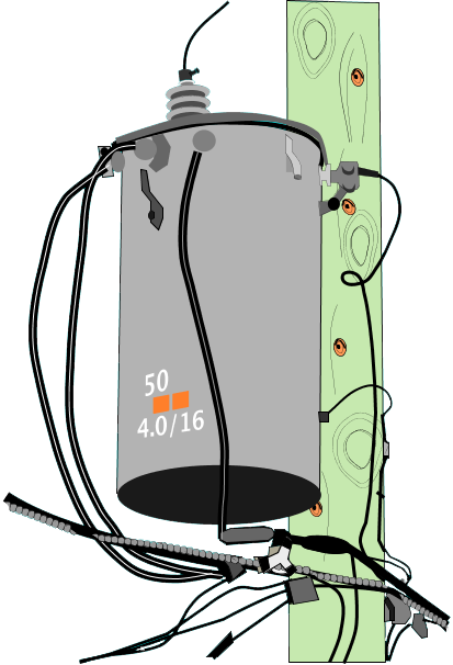 Utility - Clipart - Electricity Transformer Clipart (413x606)