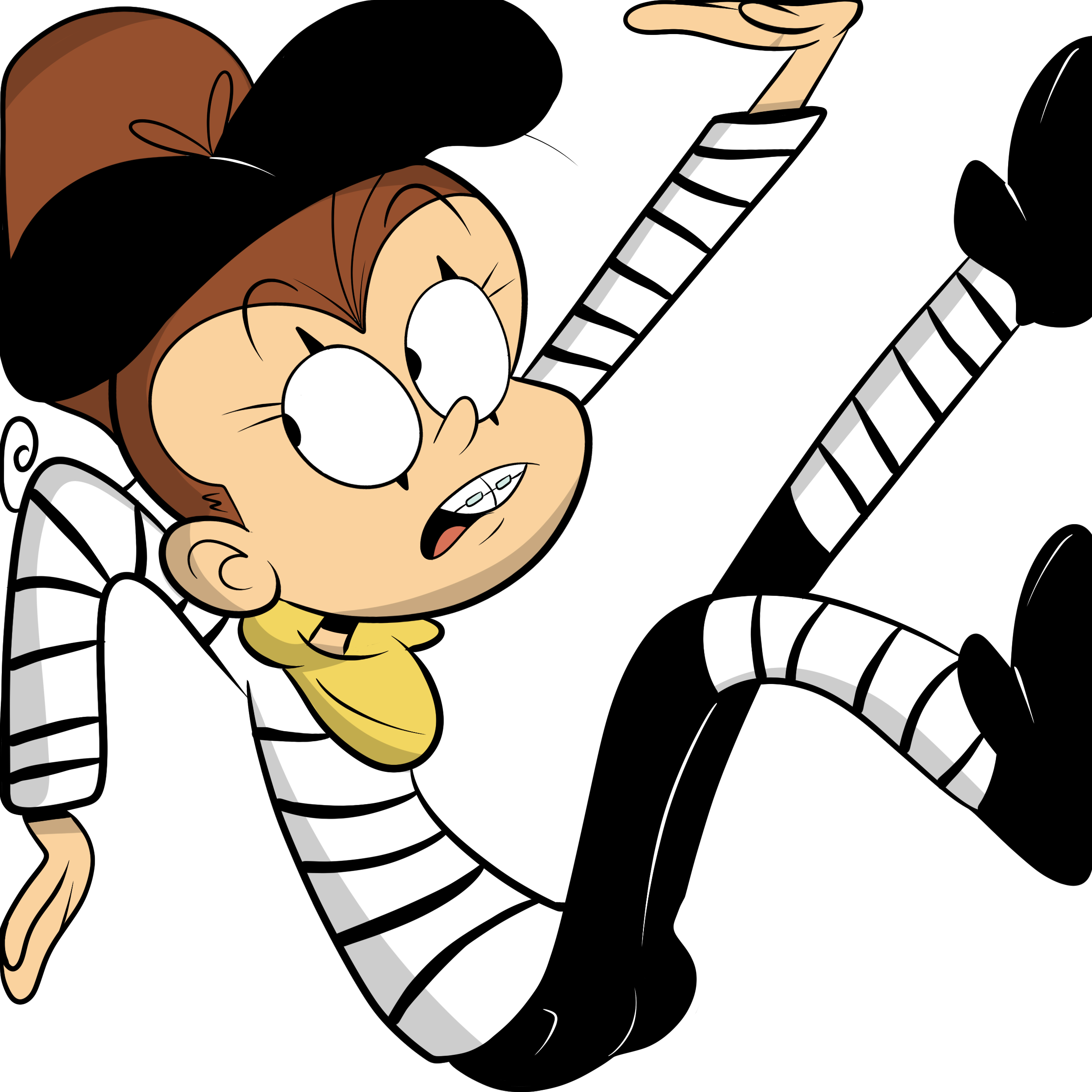 Trapped Clipart Far Away - Loud House Luan Mime (2500x2500)