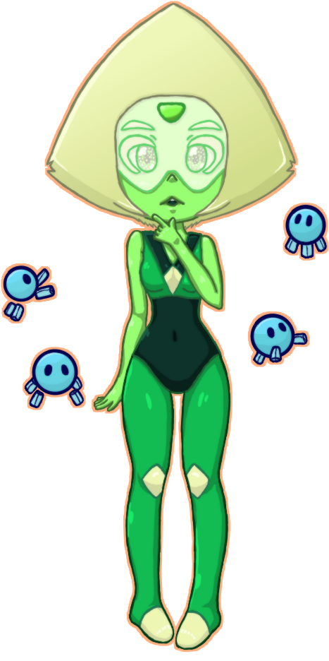 Chibi Peridot By Nazamika - Imagenes De Peridot Anime Steven Universe (500x950)