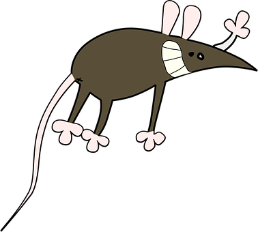 Mouse Rat Animal Rodent Laboratories Comic - Mouse Cartoon (378x340)