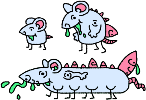 Rat Ragoo > Slimetaur > Raterpillar - Cartoon (500x353)