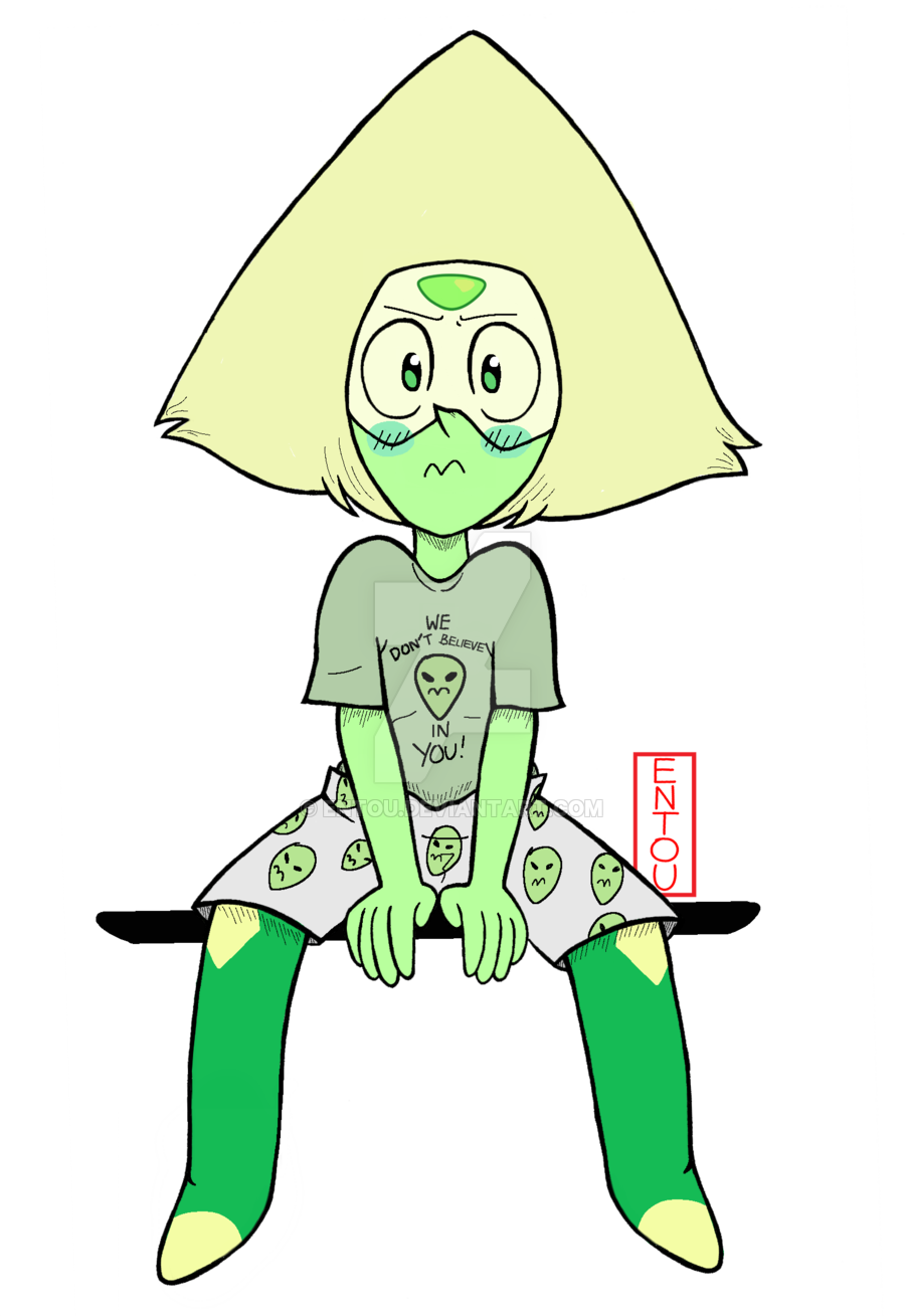Sitting Peridot By Entou Sitting Peridot By Entou - Peridot Steven Universe Drawing (900x1309)