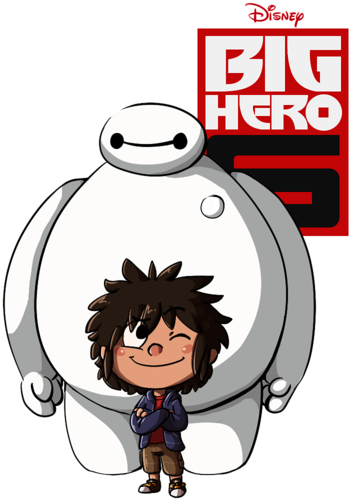 Big Hero 6 Wallpaper Titled Hiro And Baymax - Bandai Big Hero 6 Character Figure (350x500)