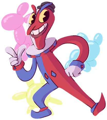 Art Trade With @star Clouds / @its Beppi The Clown - Cuphead Beppi The Clown Fan Made (500x513)
