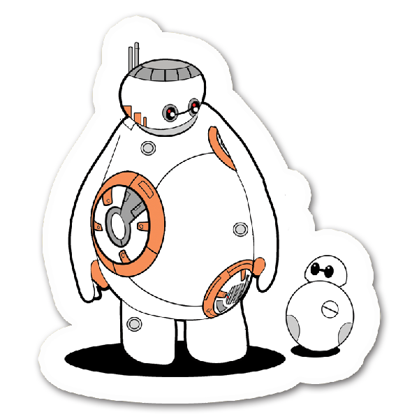 Big Hero Six, Cool, Cute, Droid, Geek, Mash Ups, Mashup, - T-shirt (600x600)