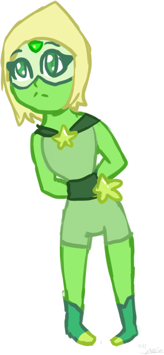 Peridot Crystal Gem By Nekokawaii237 - Cartoon (656x1217)