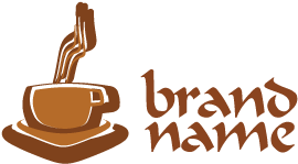 4509, Logo, Design, Brown, Orange, Coffee, Bar, Restaurant, - Grand Hyper (400x300)
