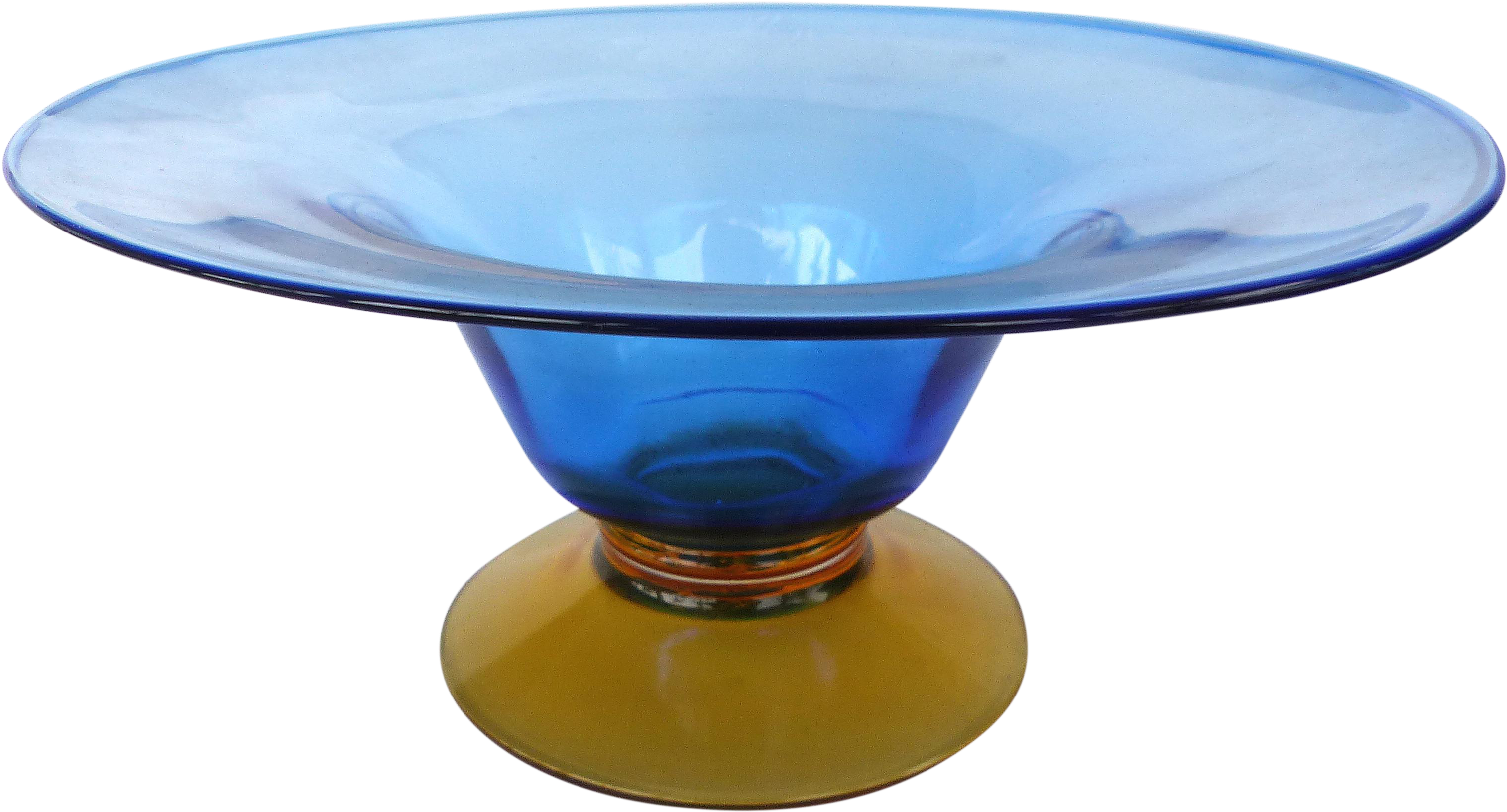 Footed Blown Murano Glass Bowl - Footed Blown Murano Glass Bowl (3362x1811)