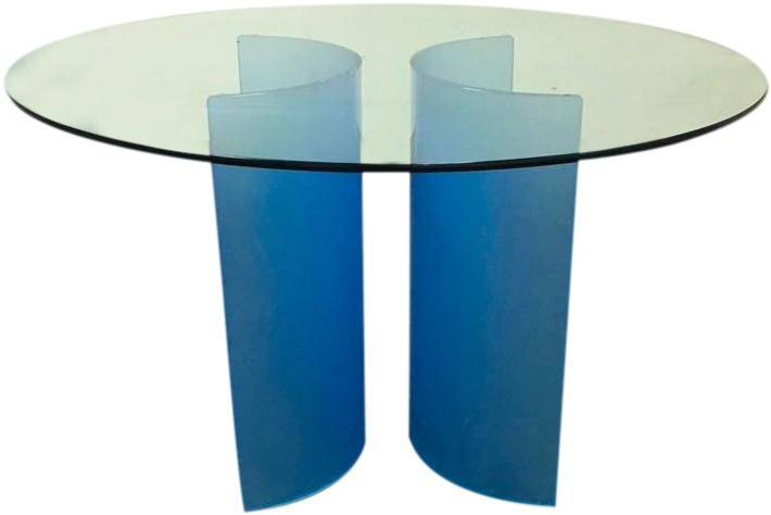 A 48" Round Round Carosello Glass Dining Table - Coffee Table (803x664)