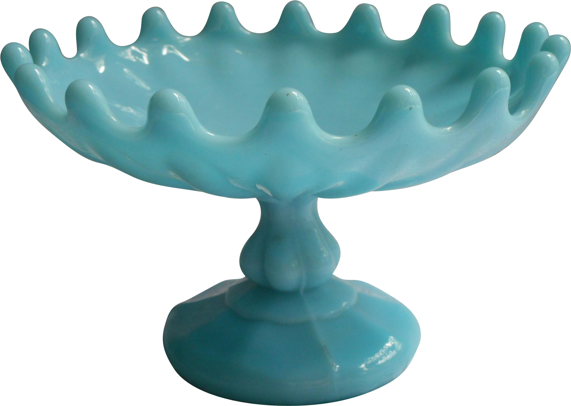 Antique French Portieux Vallerysthal Tazza Turquoise - Wine Glass (1867x1867)