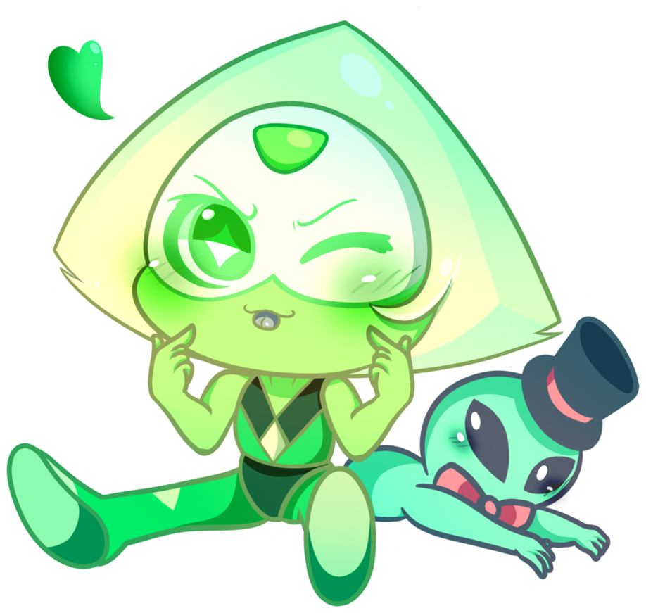 [steven Universe] Peridot By Superfrancy77 - Peridot Steven Universe Chibi (918x871)