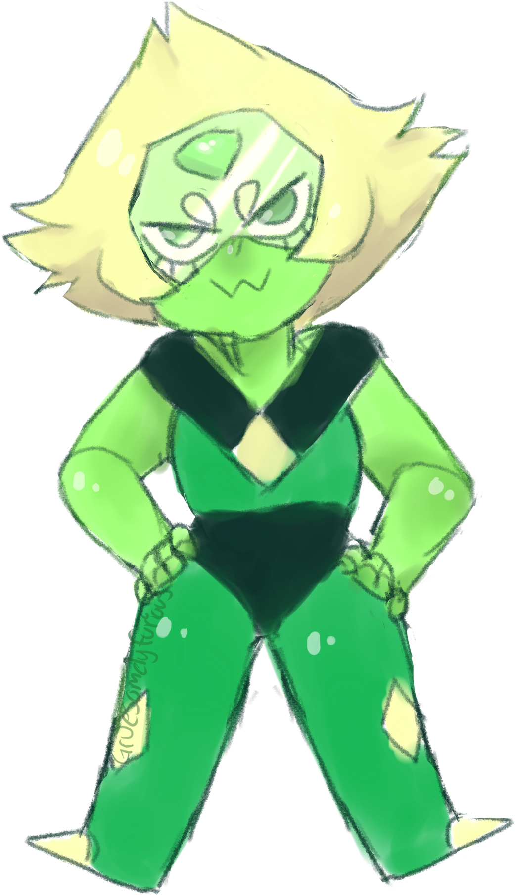 Sal'sfanart Steven Universe Steven Universe Fan Steven - Steven Universe Fanart Peridot (1253x1920)