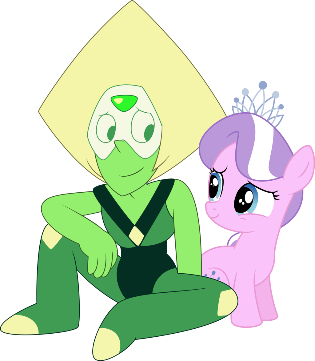 Craftyallie, Crossover, Diamond Tiara, Peridot , Safe, - Steven Universe (1024x1173)