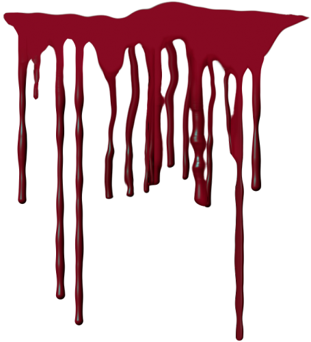 Blood Splatter - Blood Dripping Transparent Png (455x500)