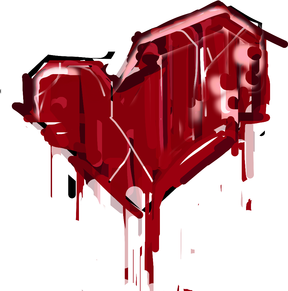 Heartbreak Heart Blood Splatter Graffiti Freetoedit - Pinkie Pie (1024x1024)
