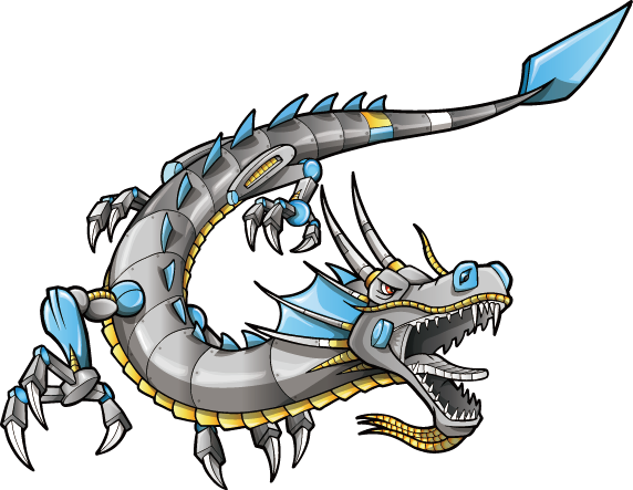 Dragon Robot Cyborg Illustration - Dragon Robot Cyborg Illustration (572x443)