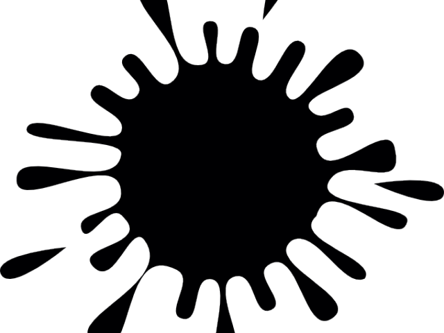 Ink Splatter Cliparts - Black Paint Splatter Clip Art (640x480)