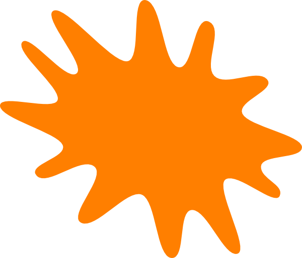 Orange Splash Clip Art - Splash Clip Art (600x514)