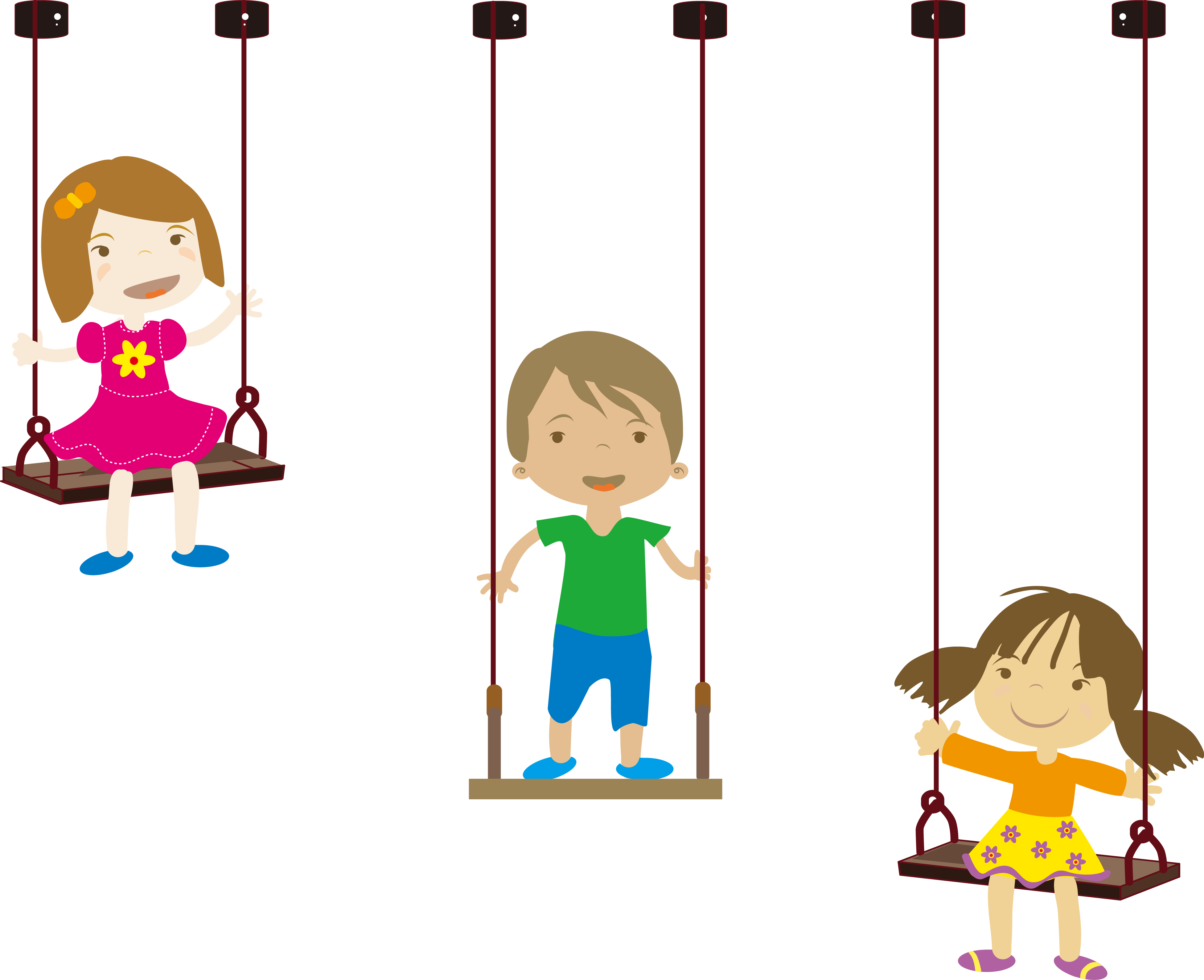 Vector Swing Kids - Swing Vector (3905x3178)