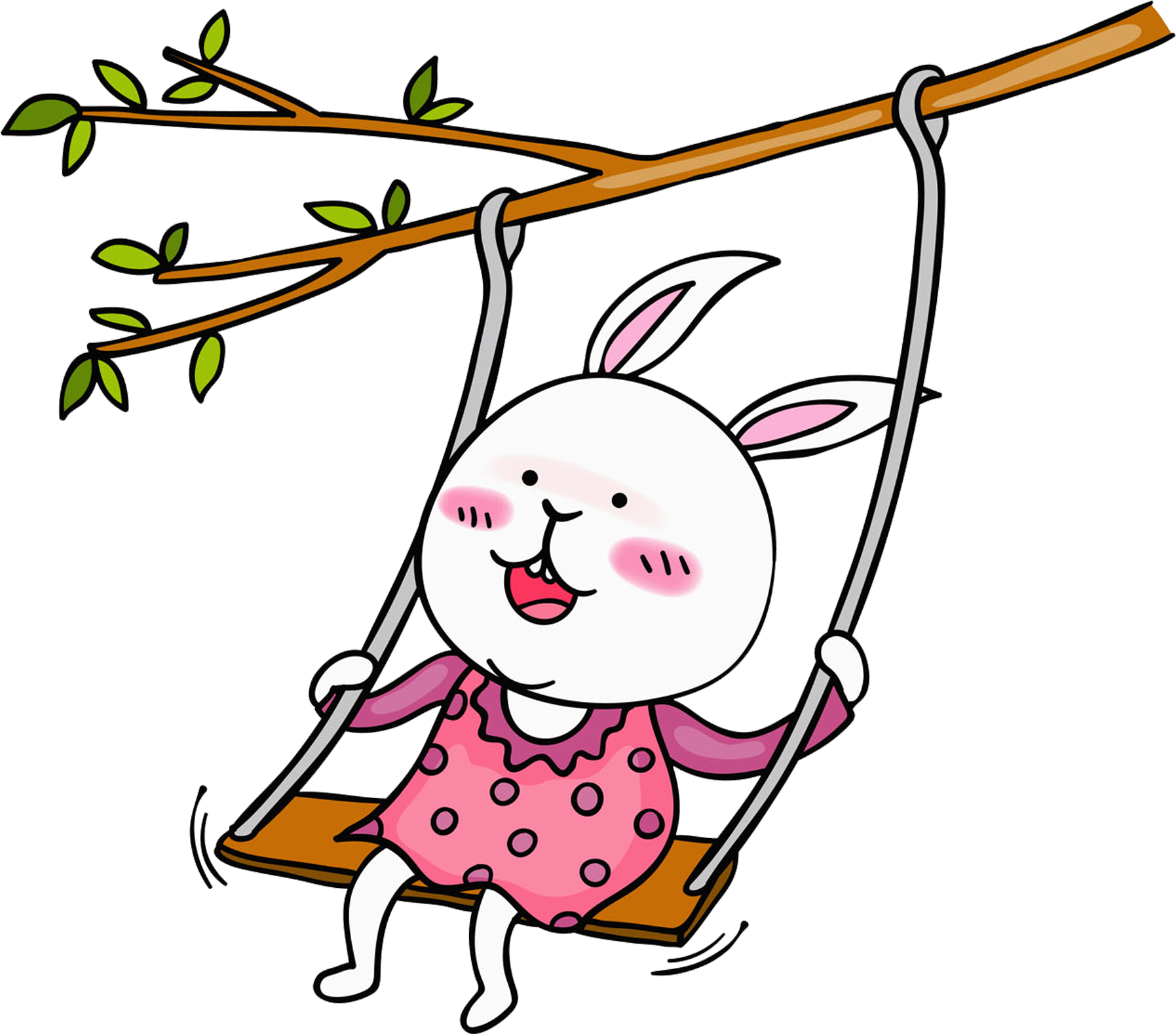 Clip Art - Swing Rabbit - Clip Art - Swing Rabbit (1869x1869)