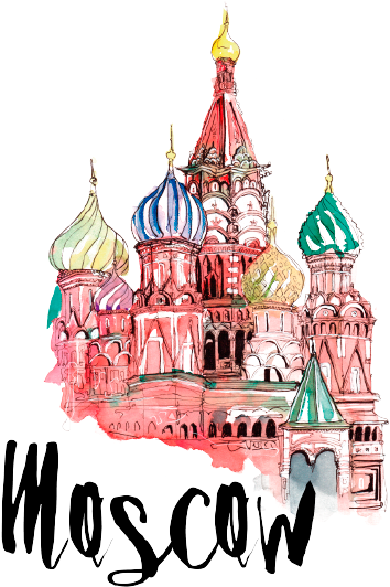 Moscow, Russia - Russia Tourist Spots Clip Art (400x800)