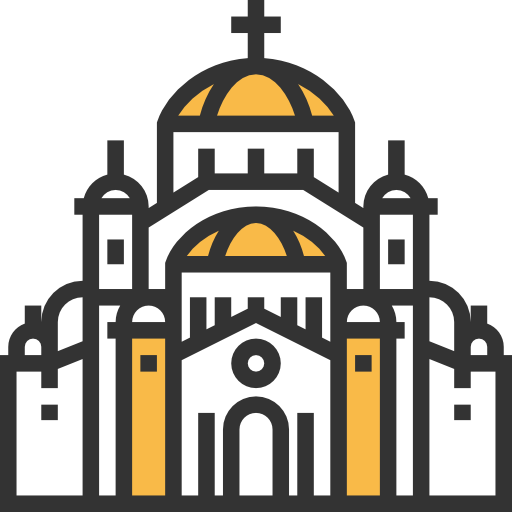 Cathedral Of Saint Sava Free Icon - Church Of Saint Sava (512x512)